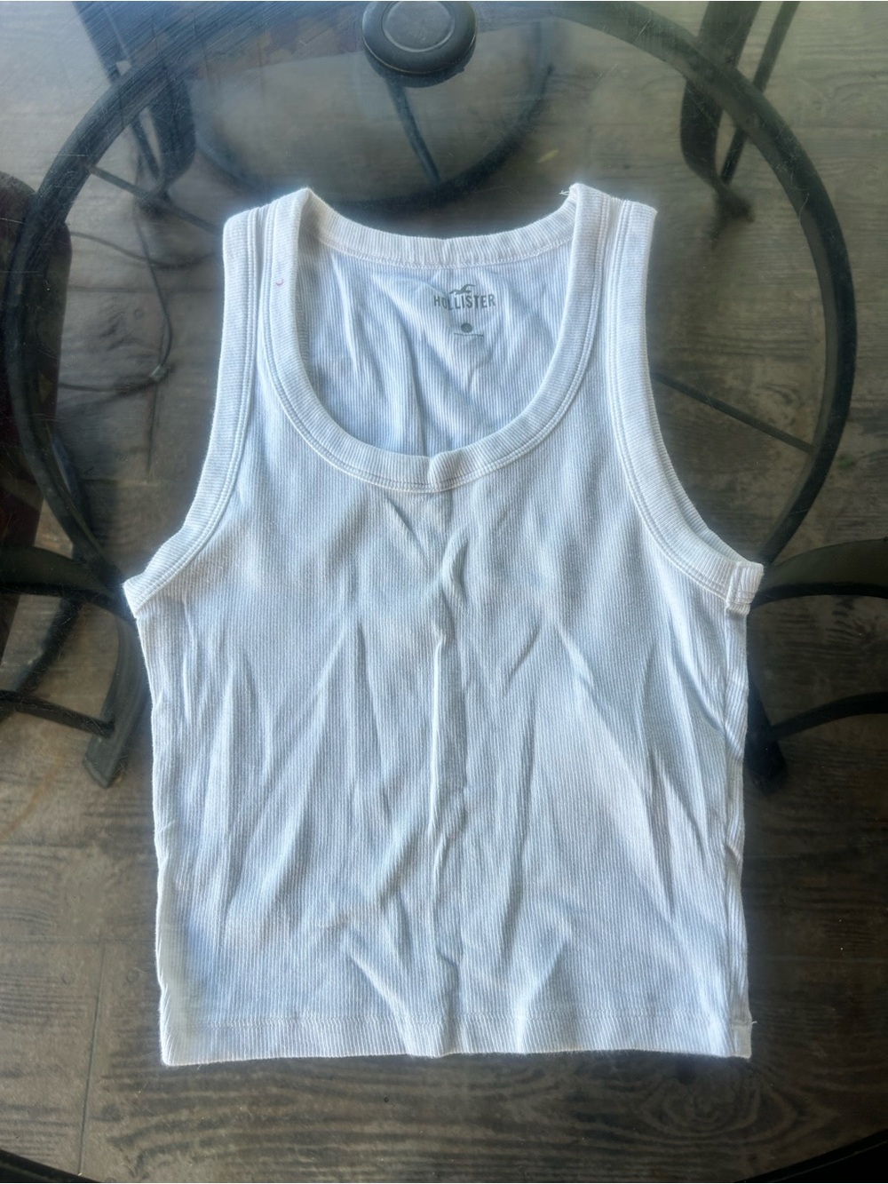 Women’s Hollister White Ribbed Tank Top